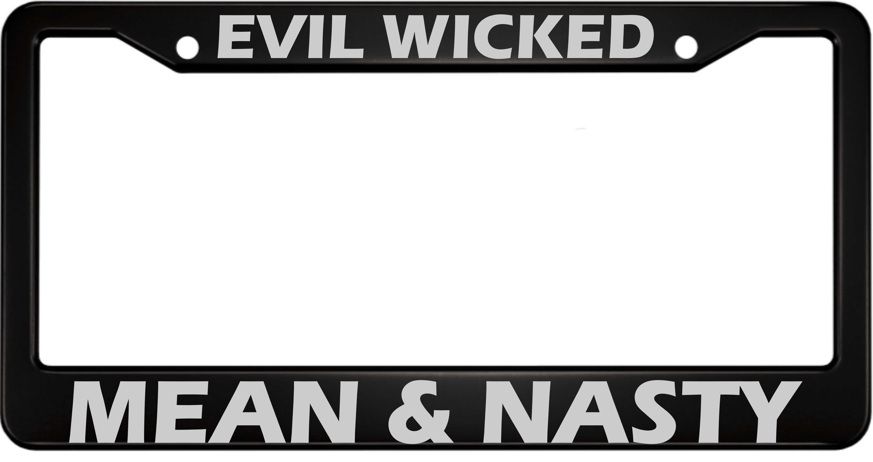 Evil Wicked Personalized Aluminum Car License Plate Frame 