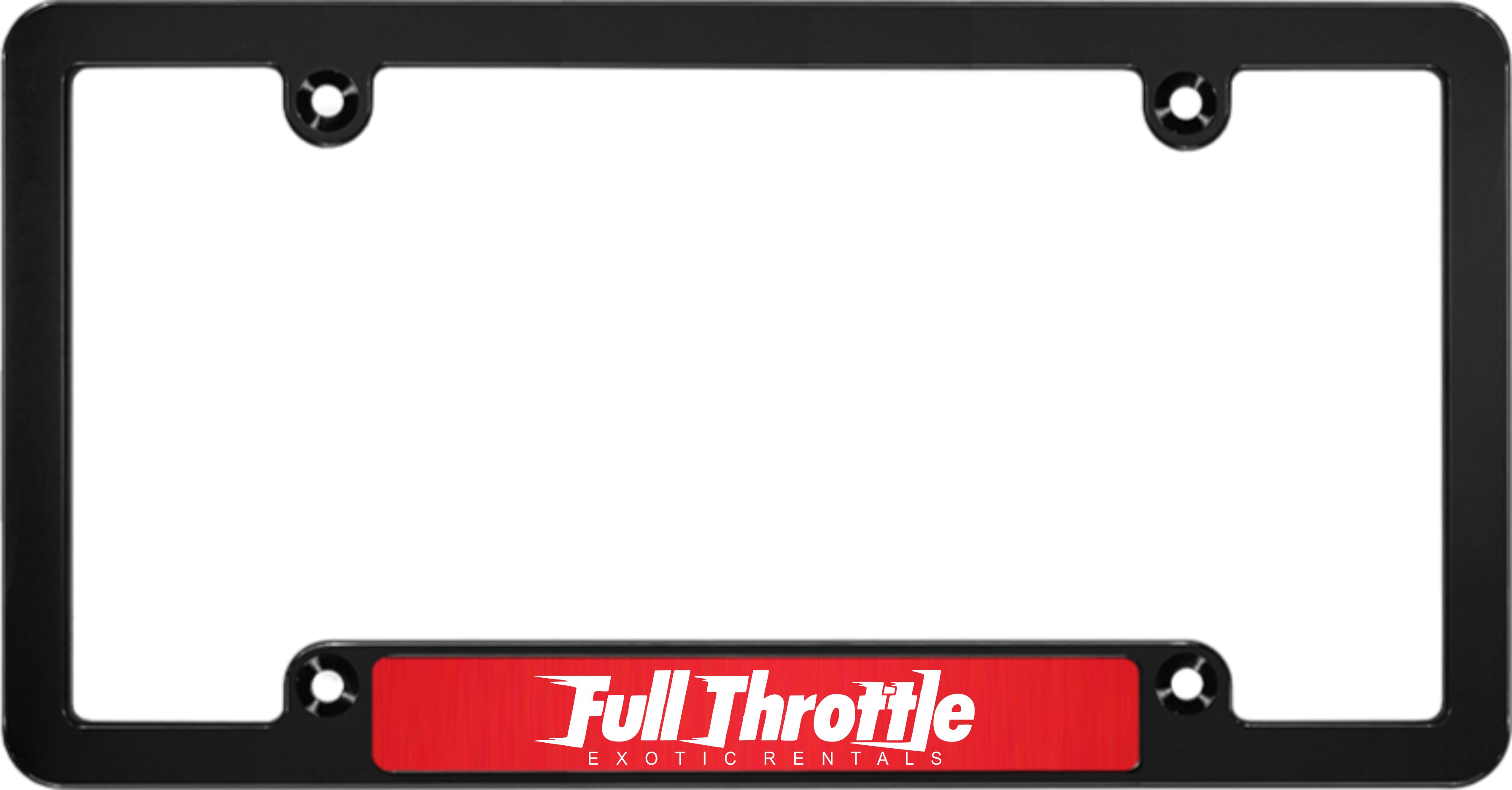 Full Throttle CNC machined license plate frame