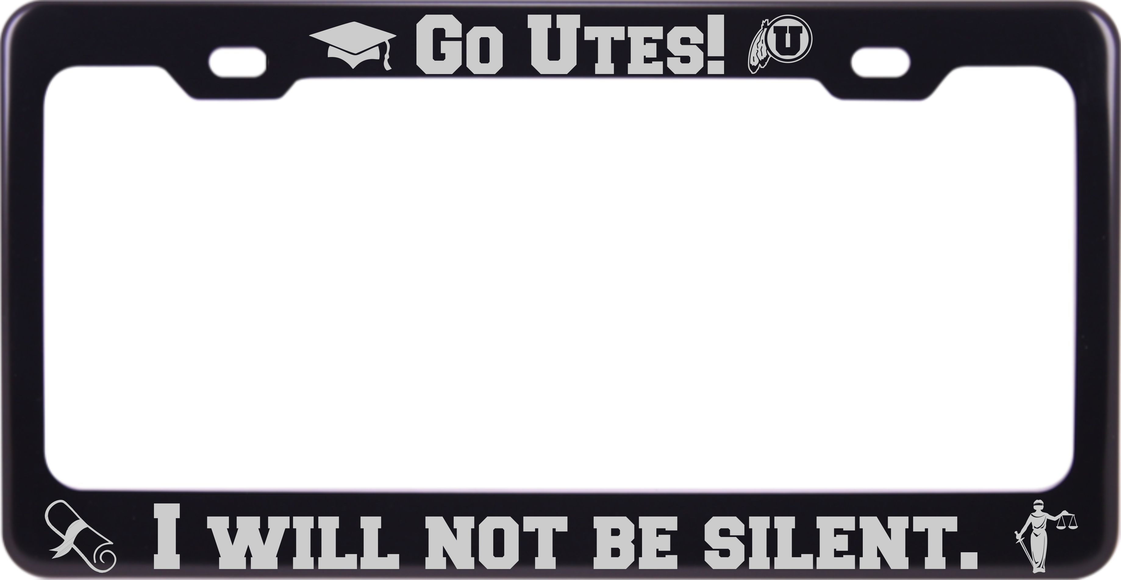 GO UTES - custom license plate frame