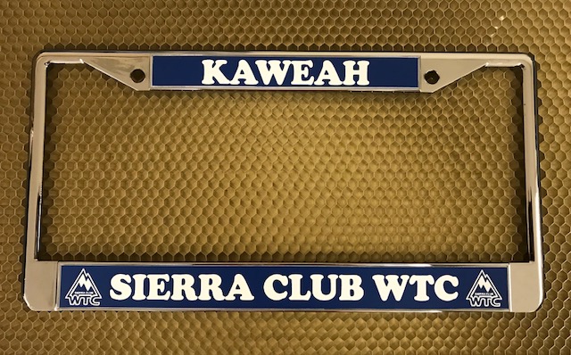 WTC Metal license plate frame (blue)
