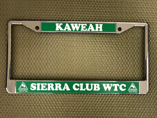 WTC Metal license plate frame (green)