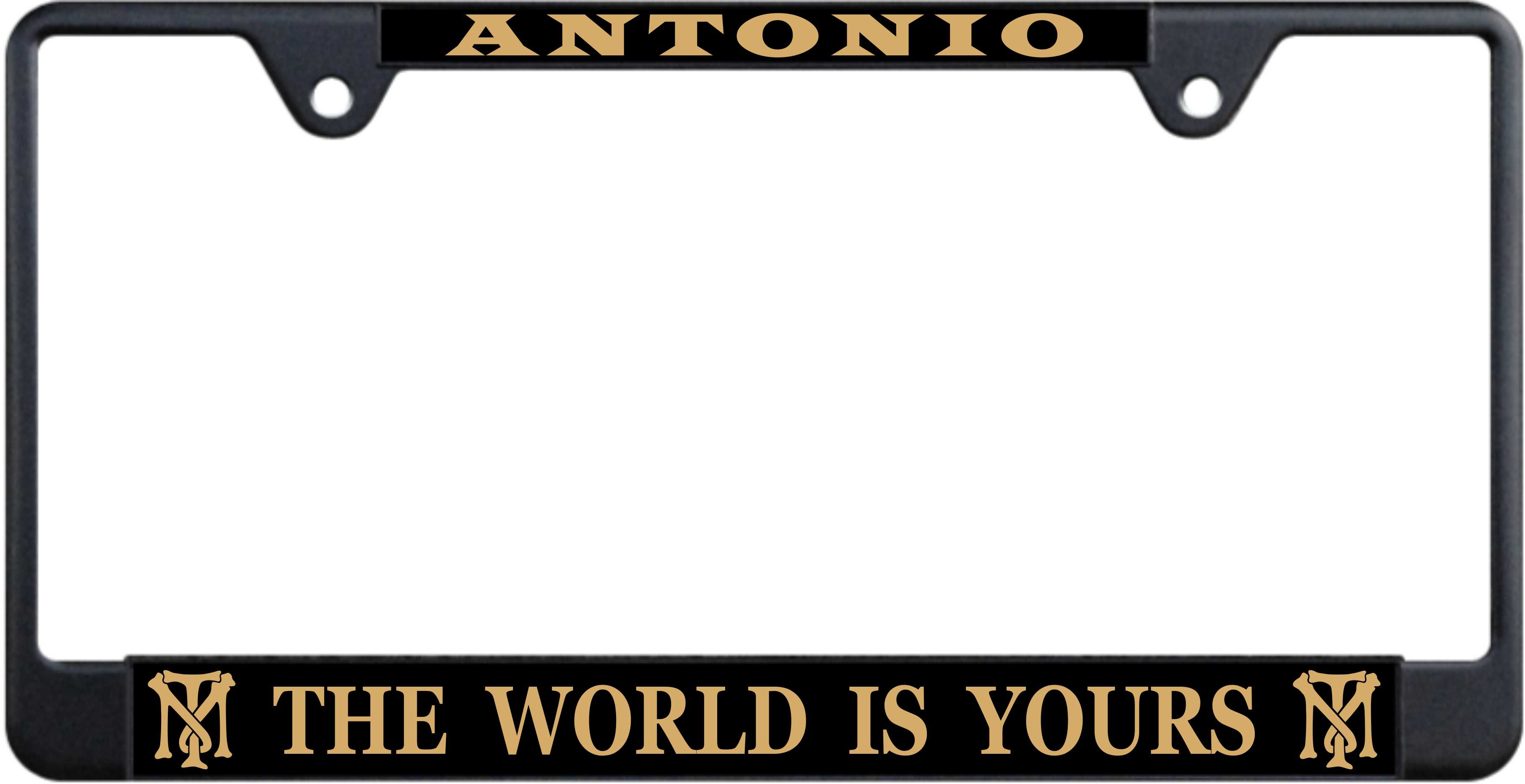 ANTONIO - Custom metal license plate frame