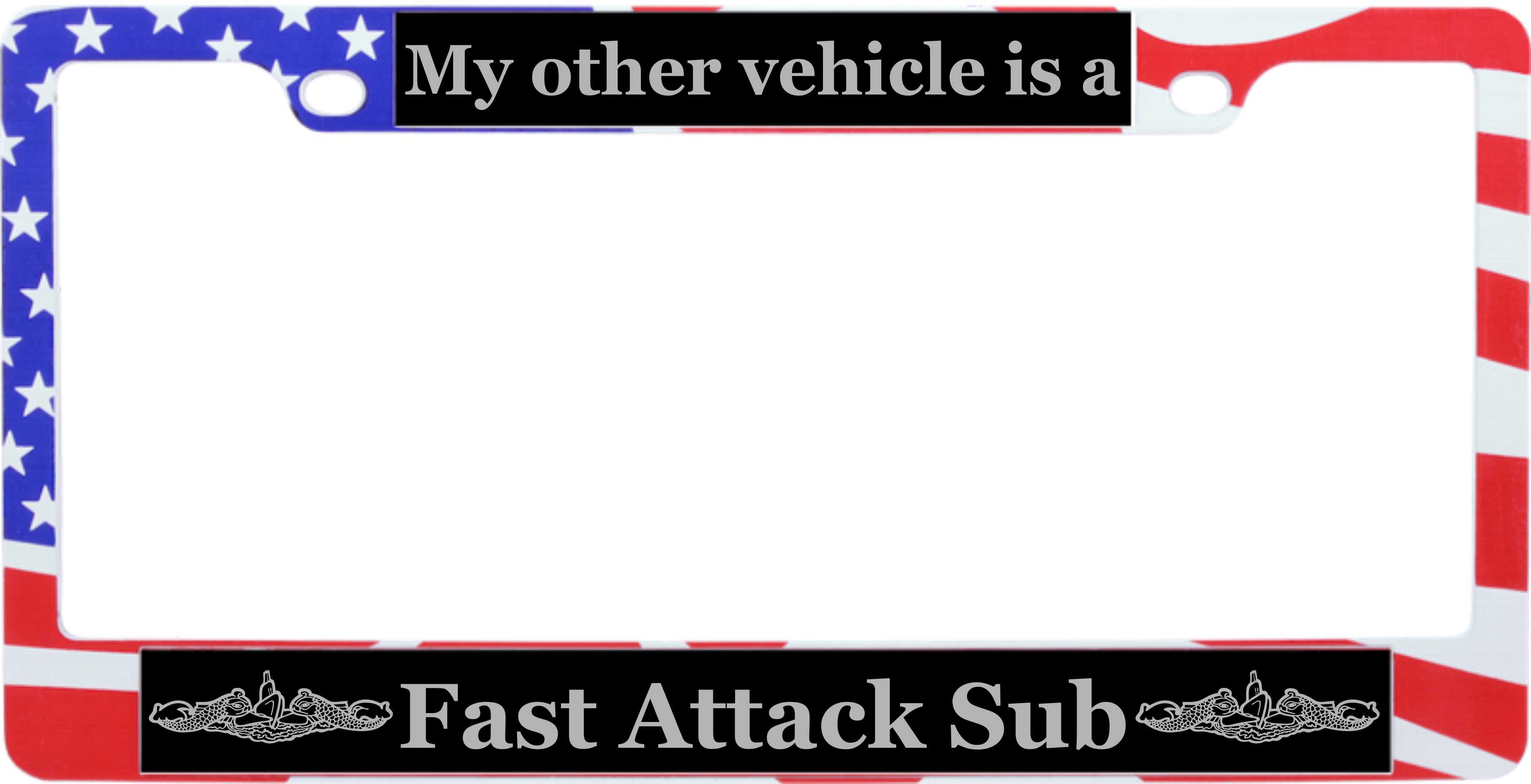 Fast_Attack_Sub Car license plate frame
