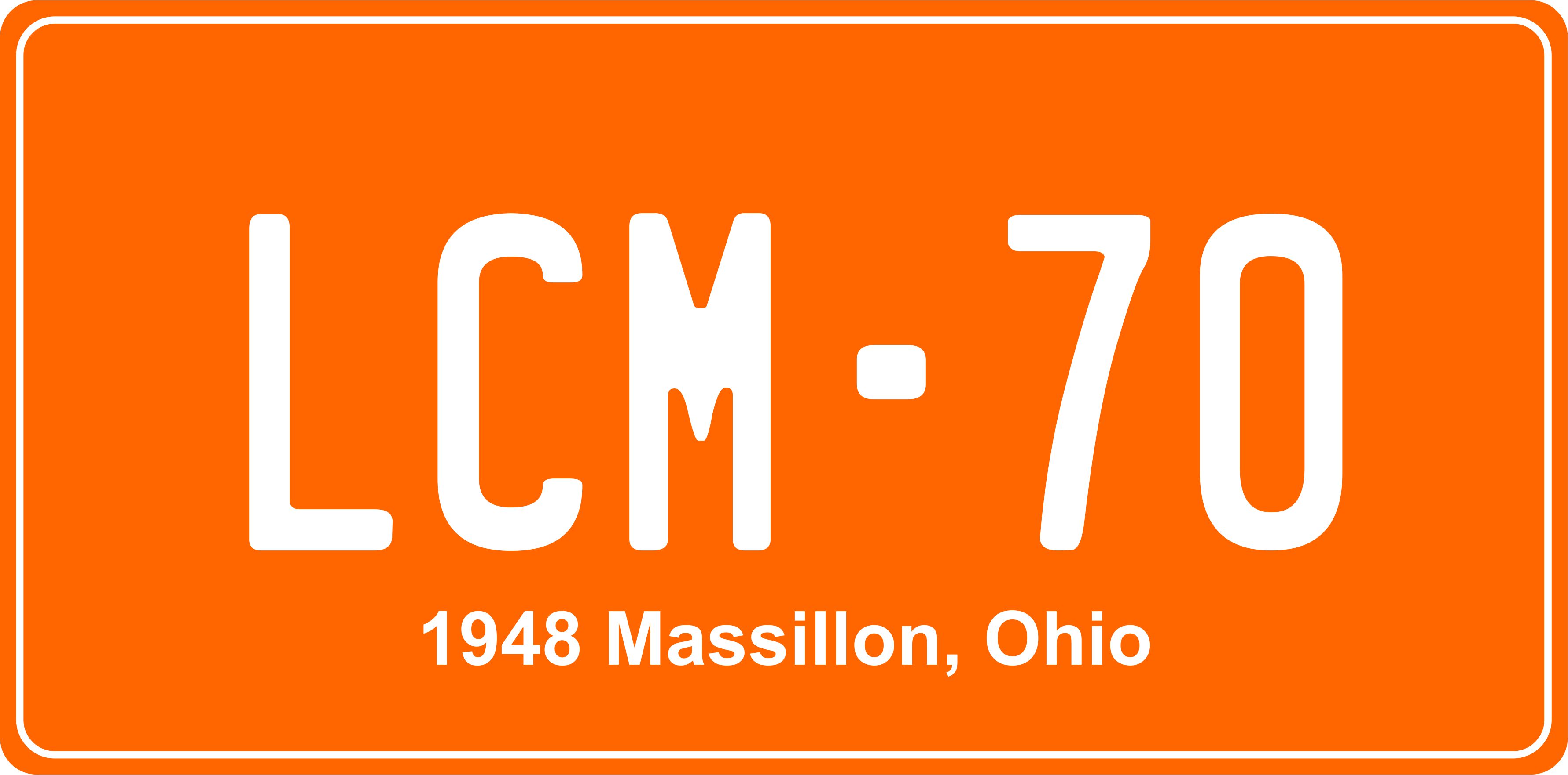 1948 Massillon, Ohio - Decorative License Plates