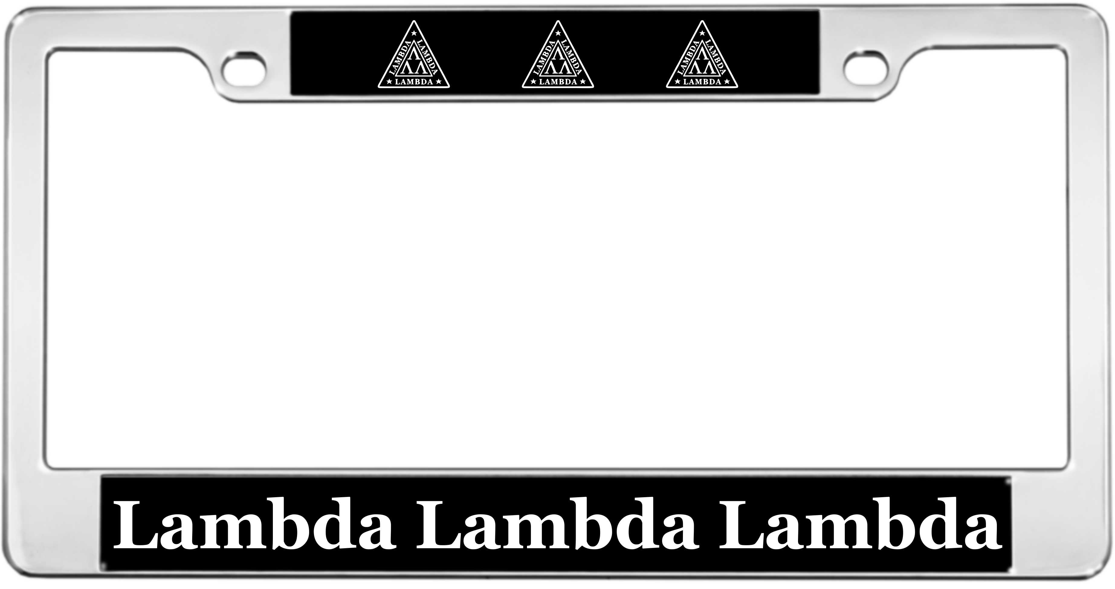 Lambda Lambda Lambda - Custom Flat Shape License Plate Frame