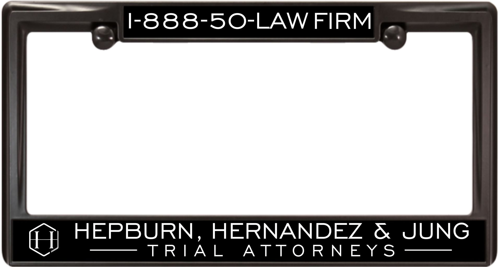 Law Firm - Custom Heavy Duty Car License Plate Frame