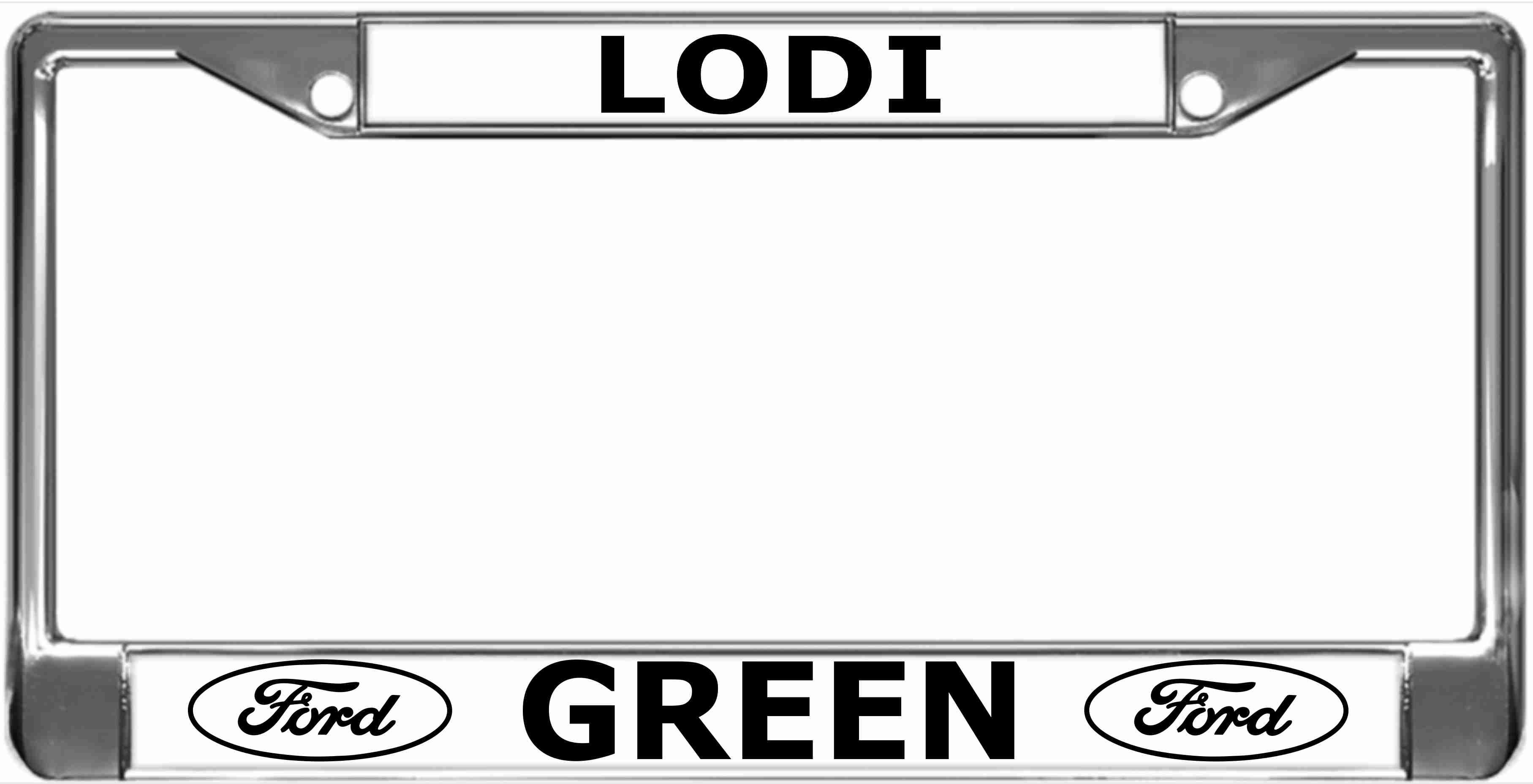 Lodi Green - Custom Metal License Plate Frame