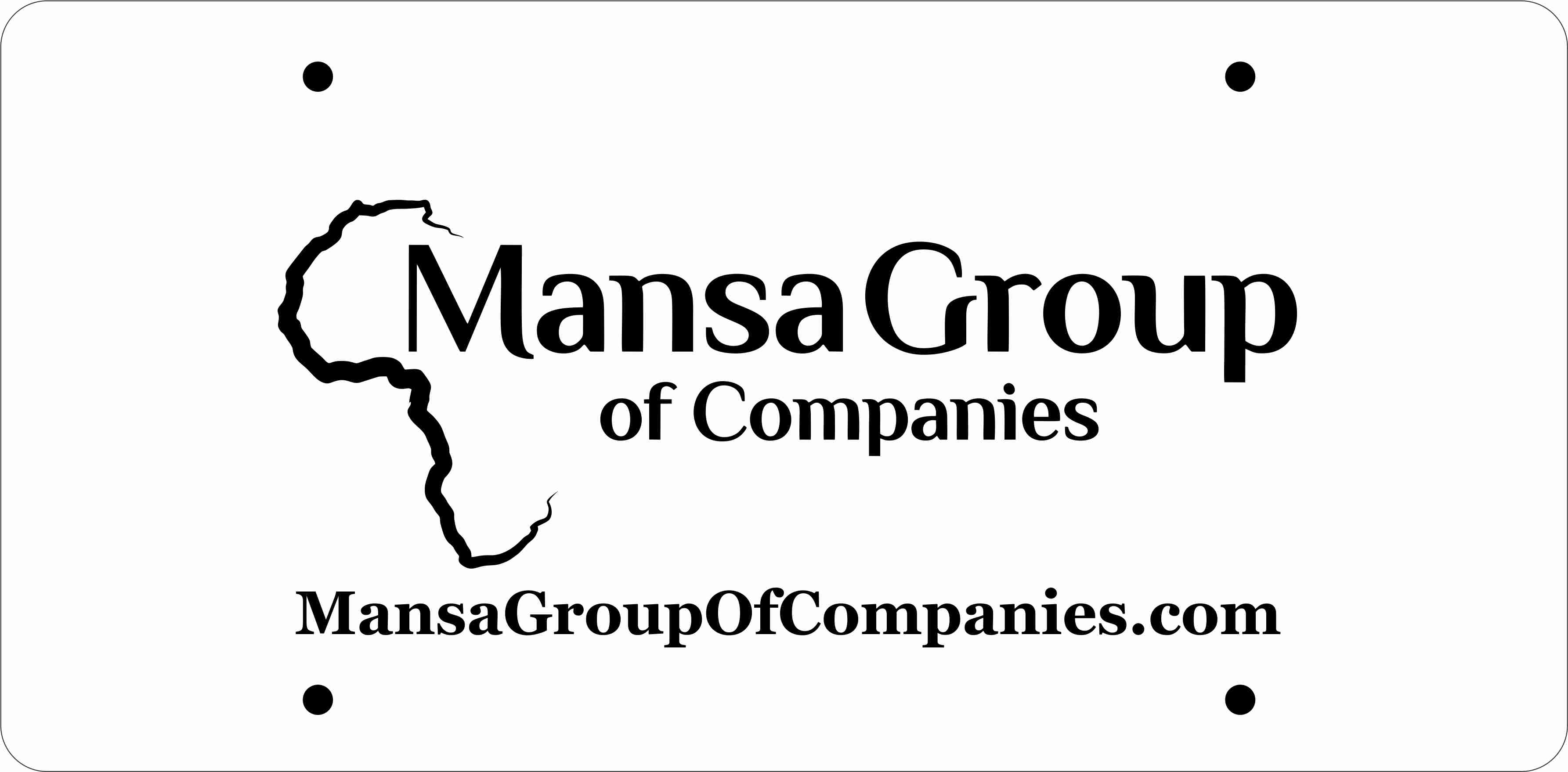 Mansa Group Acrylic License Plate