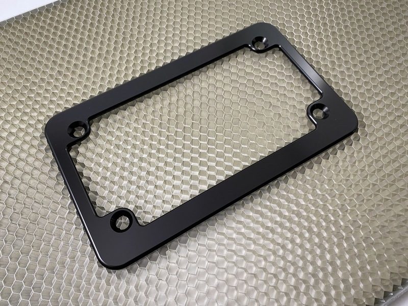 Motorcycle Machined Aluminum Black License Plate Frame