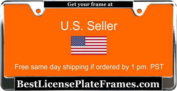 Narrow Top License Plate Frame