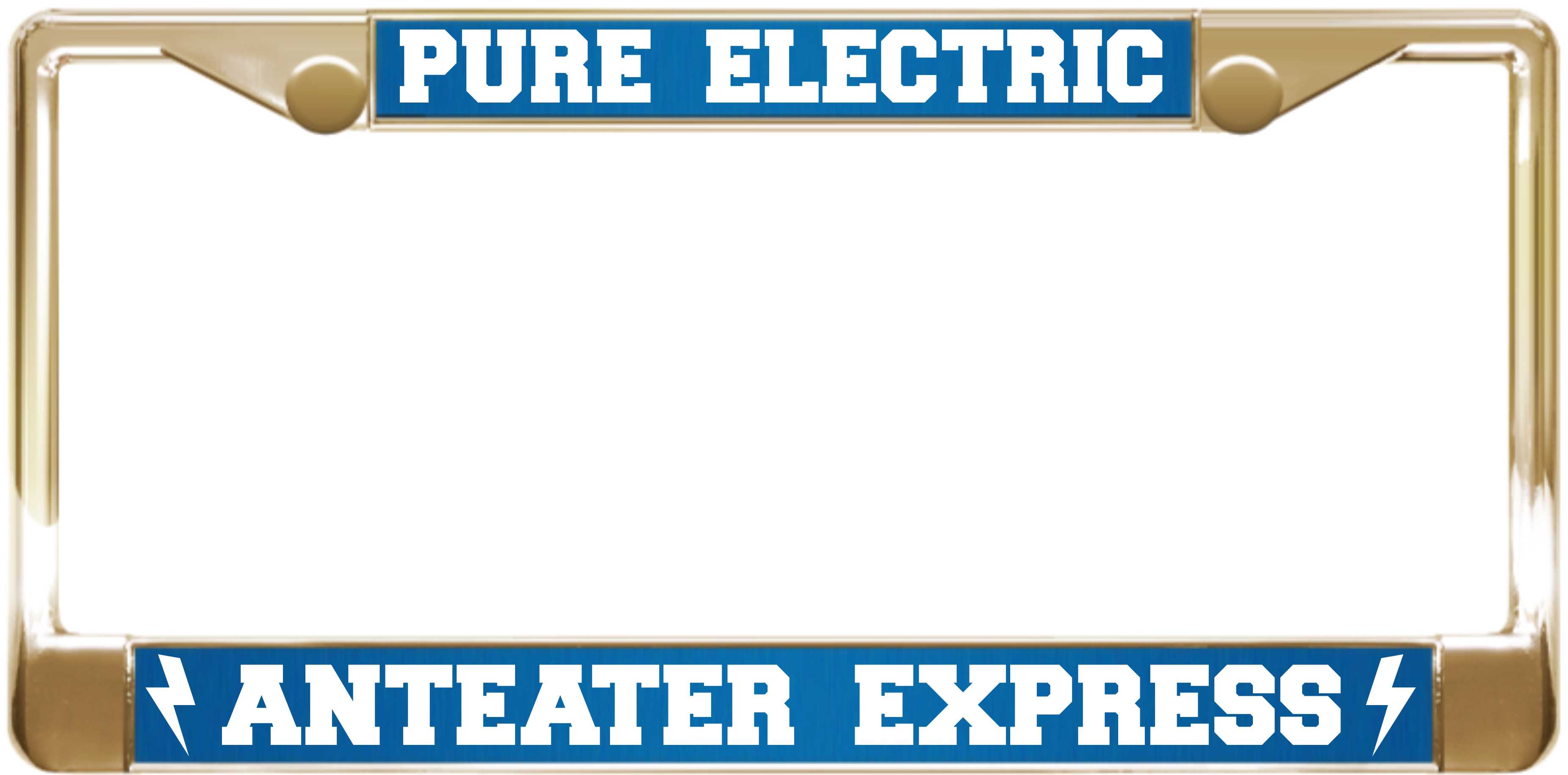 Pure Electric - custom metal license plate frame