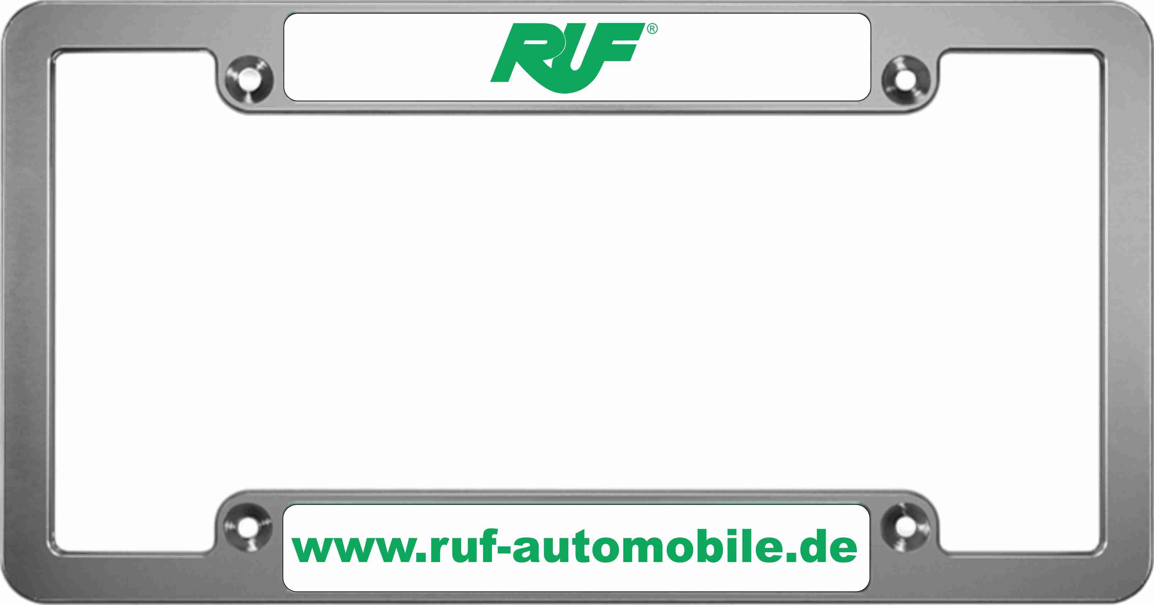 Ruf - custom CNC machined license plate frame