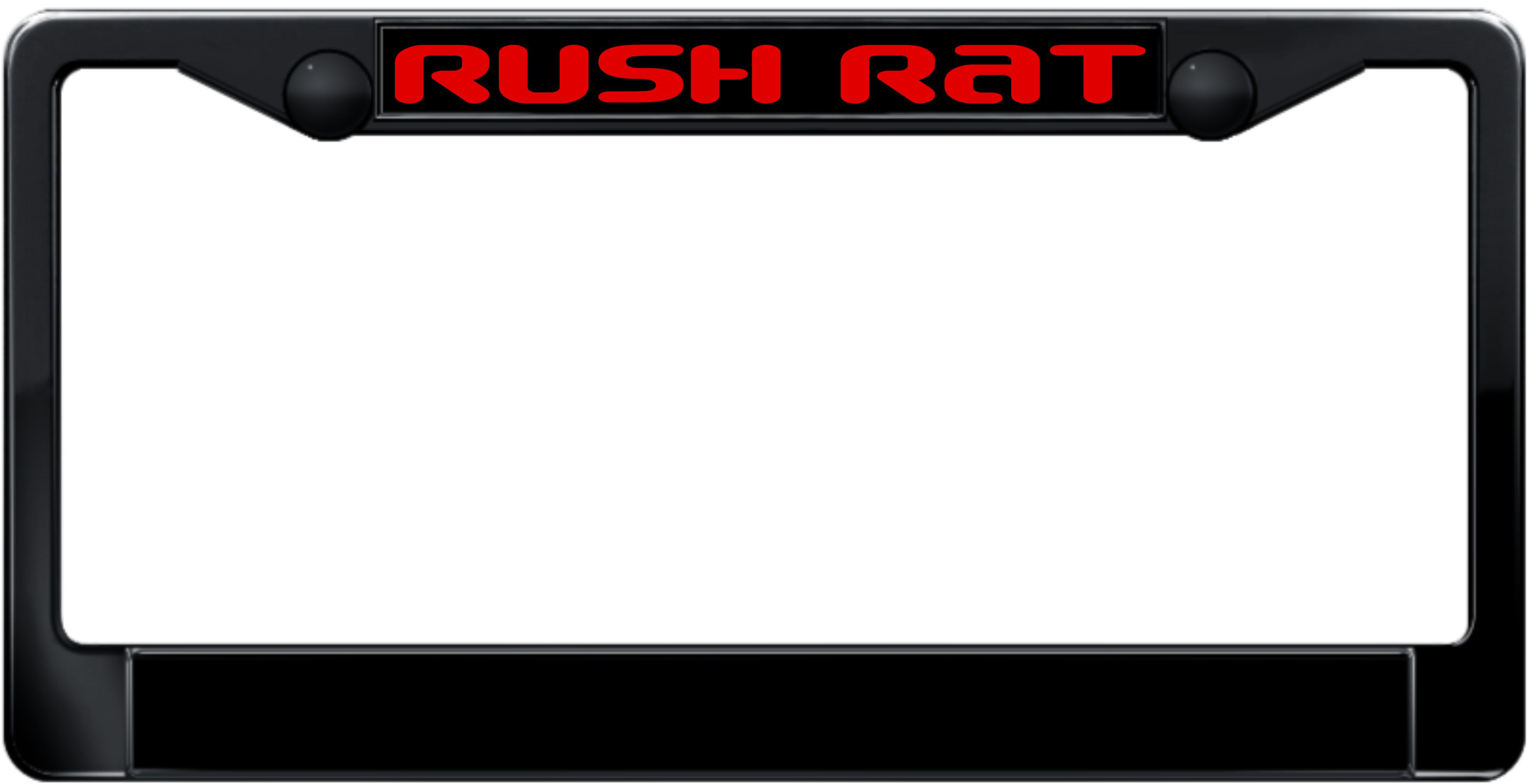 Rush Rat Plastic license plate frame