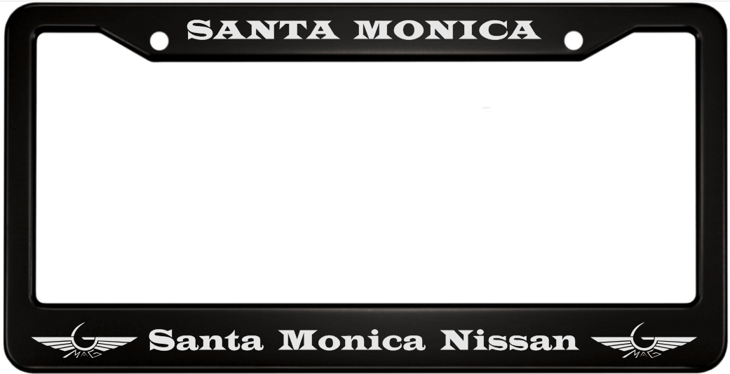 Santa Monica Nissan - Custom Anodized Aluminum License Plate Frame