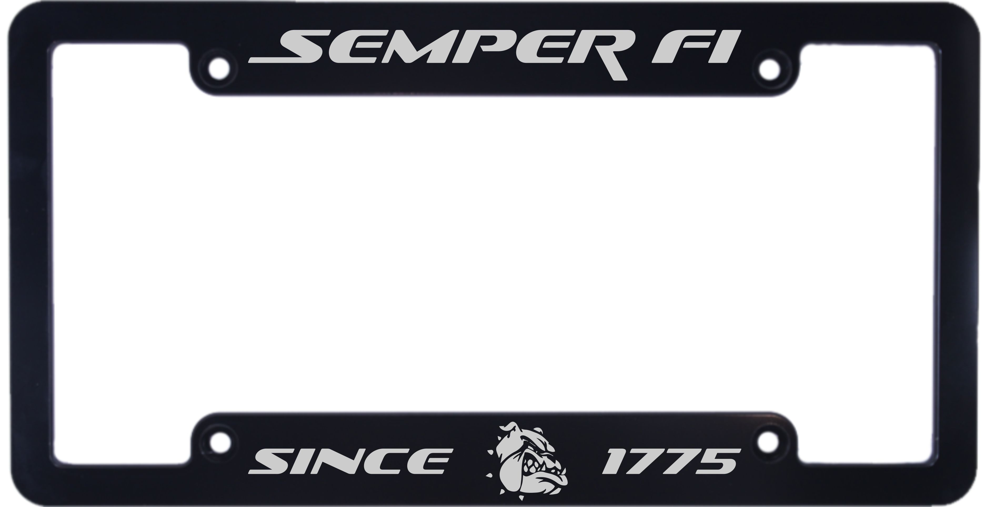 Semper Fi - Custom CNC Machined Aluminum License Plate Frame