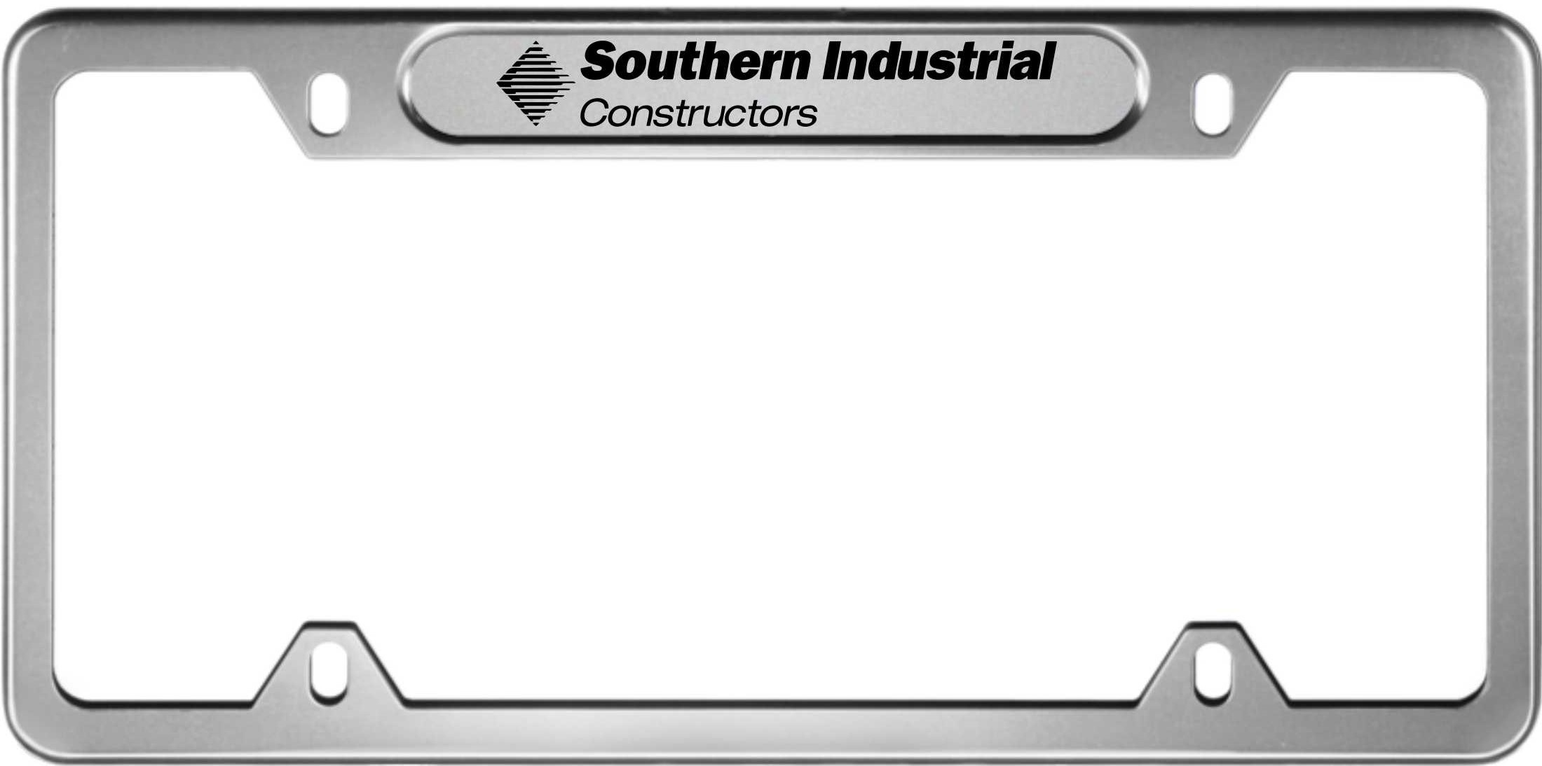 Southern Industrial - Aluminum License Plate Frame - Silver