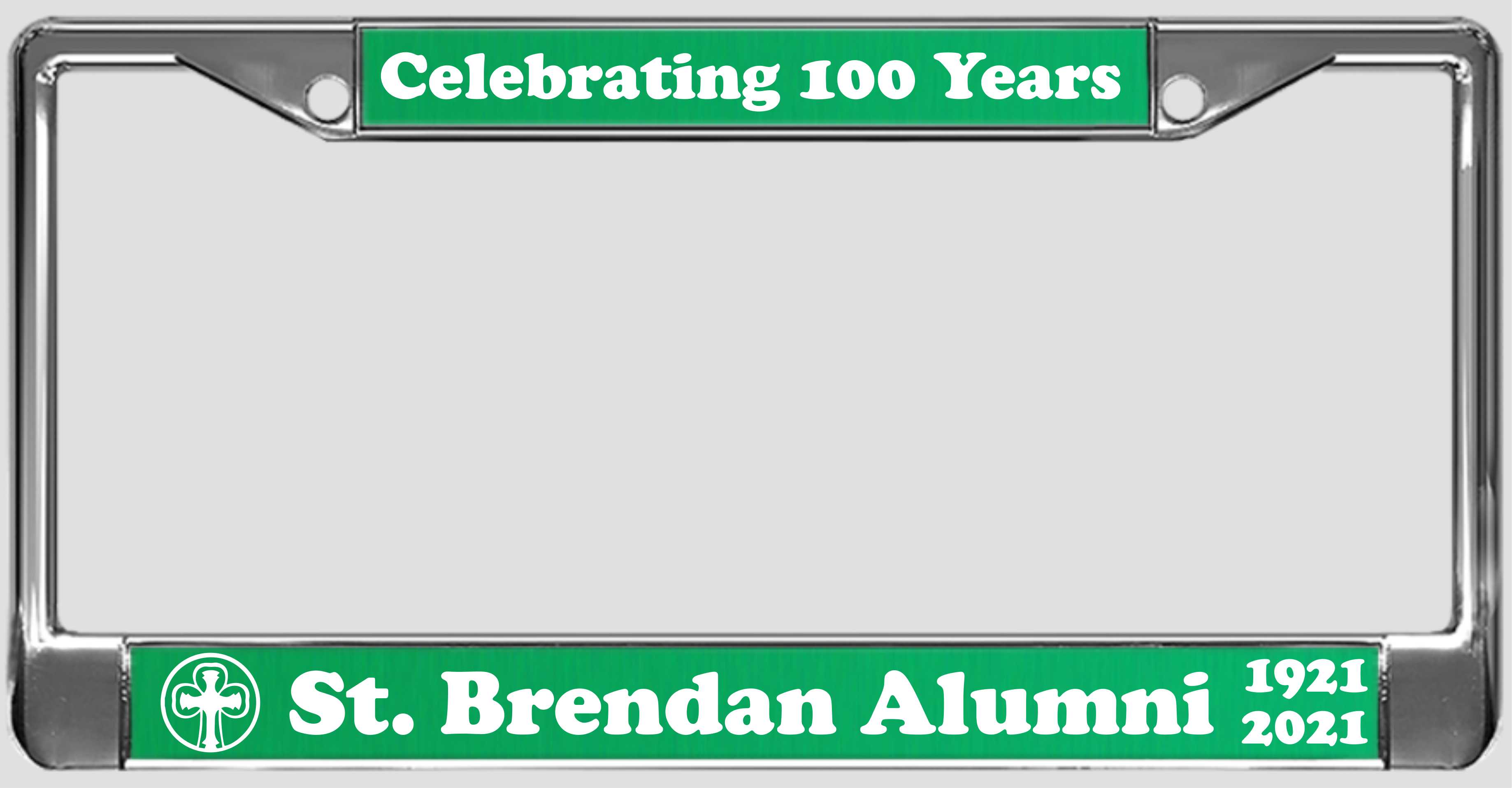 St. Brendan Custom Metal License Plate Frame