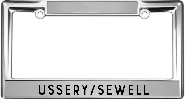 USSERY - Custom Heavy Duty Car License Plate Frame