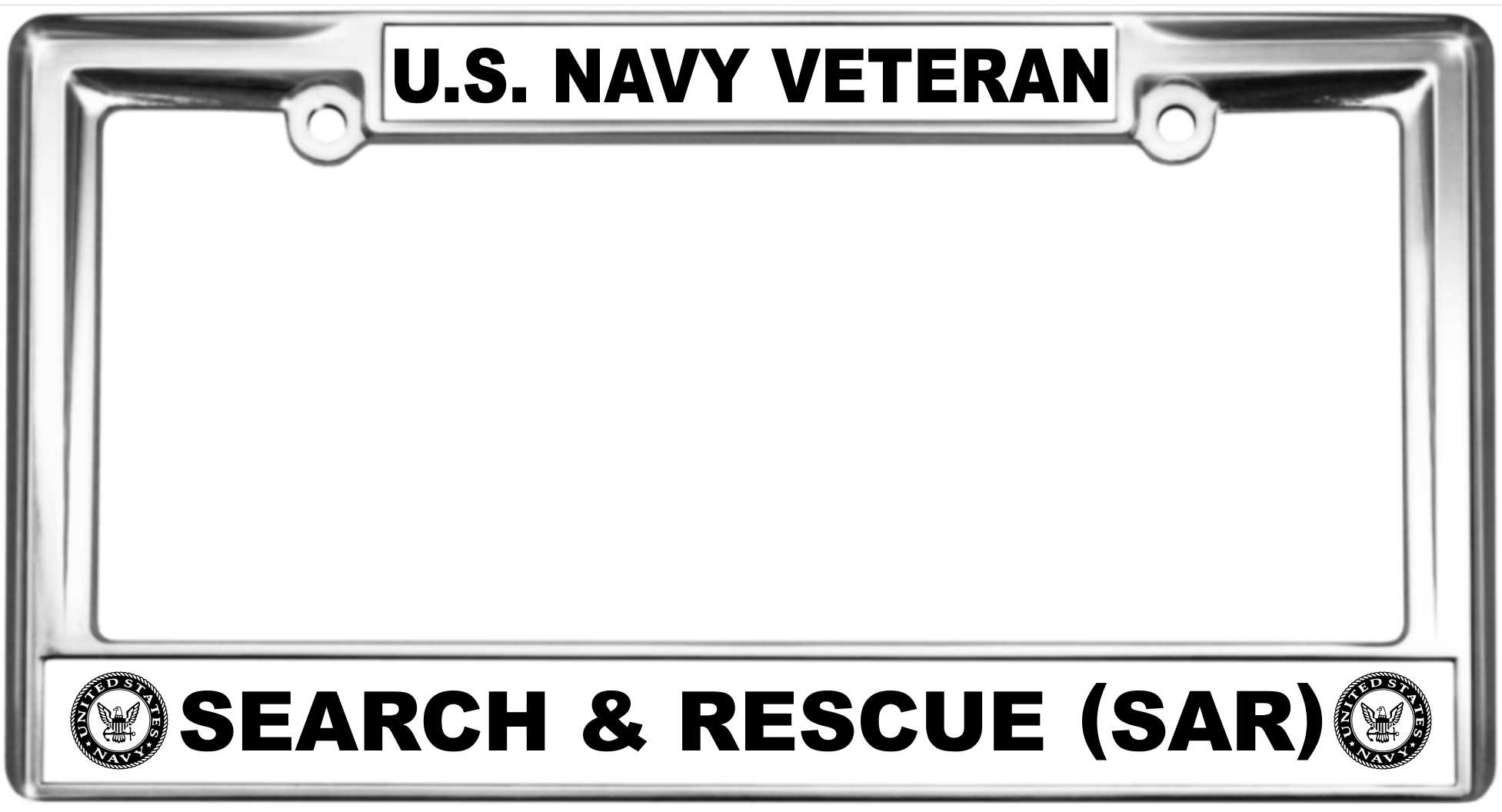 US Navy Veteran Search and Rescue   -  Custom Heavy Duty Car License Plate Frame