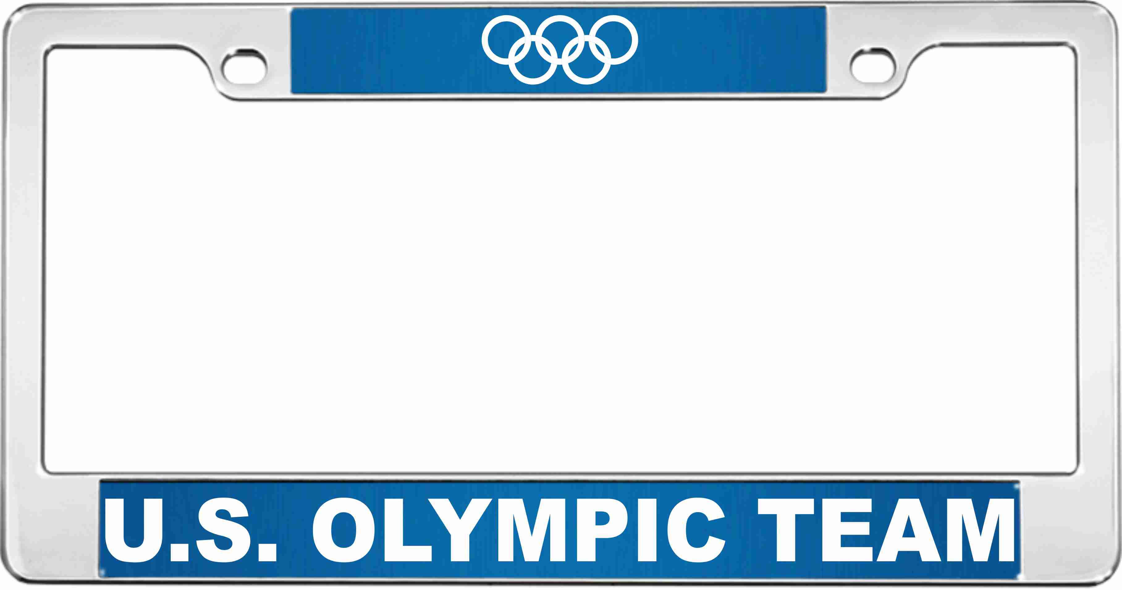 US OLYMPIC TEAM - custom metal license plate frame (flat shape)