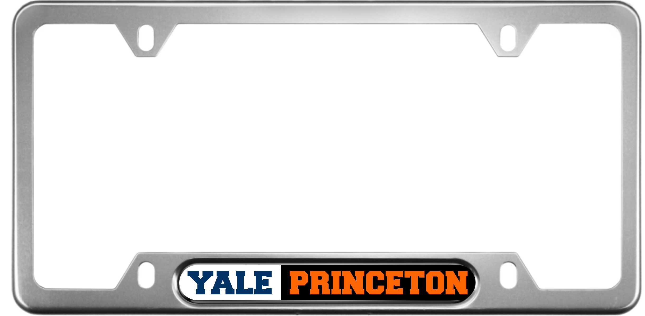Yale and Princeton - Aluminum License Plate Frame