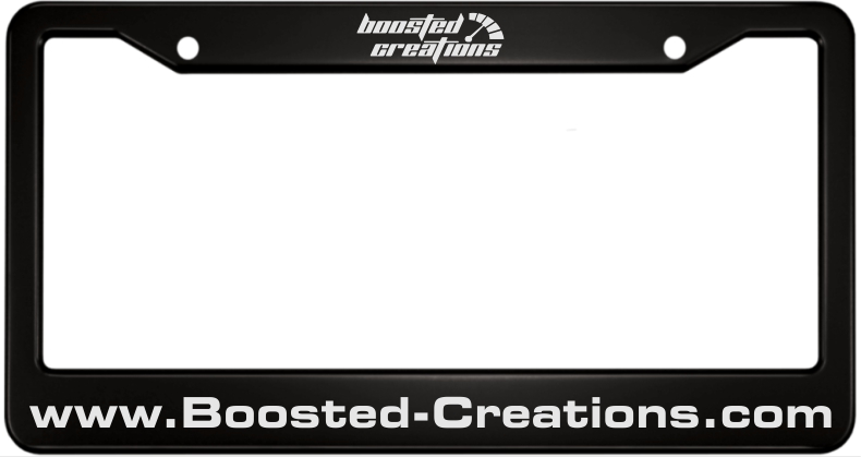 Boosted Creations - Anodized aluminum license plate frame